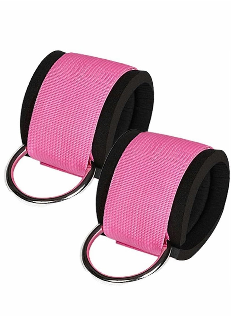Y&D - Fitness Ankle Strap, 2 Pcs Strap For Cable Machines Kickbacks Glute Workouts Leg Extensions Curls and Hip Abductors for Women (Pink) - Image 1