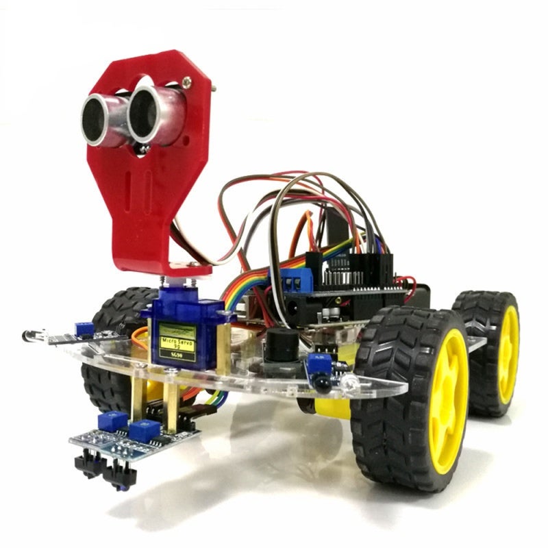 Smart Car: Arduino UNO R3 - Multi-Function WiFi Control Robot Car With 2-Way Motor Drive, 16-Channel Servo Shield, Ultrasonic Sensor for Arduino IDE Developers - Image 1