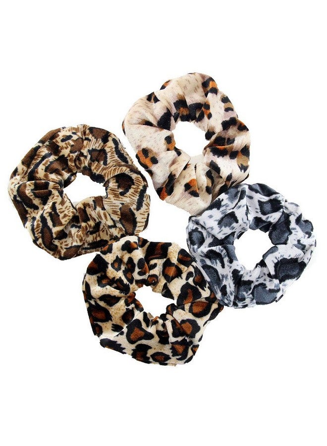 CONOFA Women's Leopard Scrunchies Animal Print velvet Scrunchy Hair Bow Chiffon Ponytail Holder Elastic Bobbles Hair Ties Bands Scrunchie 9 Pack - Image 2