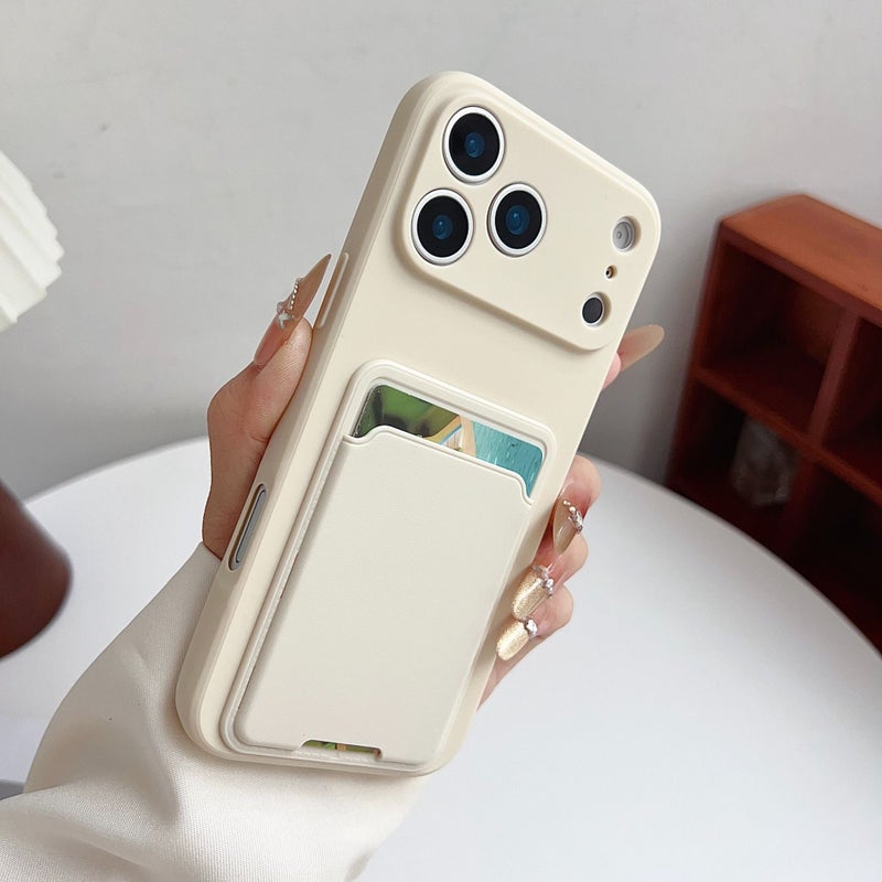 Purple Minimalist Card Slot Phone Case Anti Drop Compatible iPhone 16 - Image 5