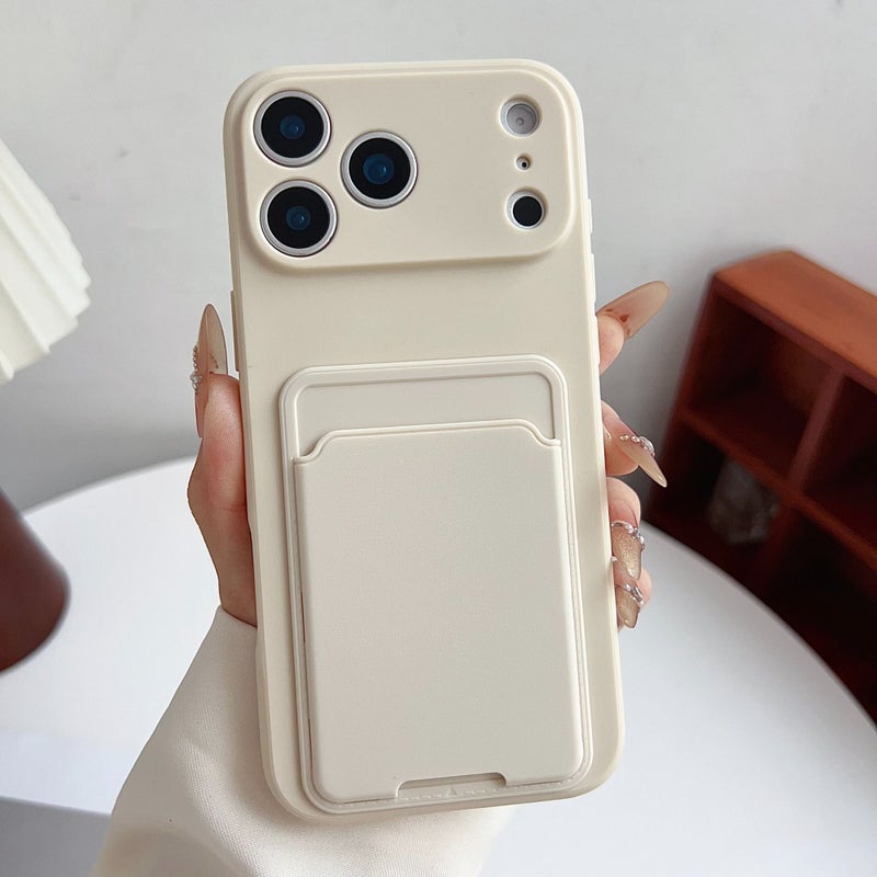 Purple Minimalist Card Slot Phone Case Anti Drop Compatible iPhone 16 - Image 4