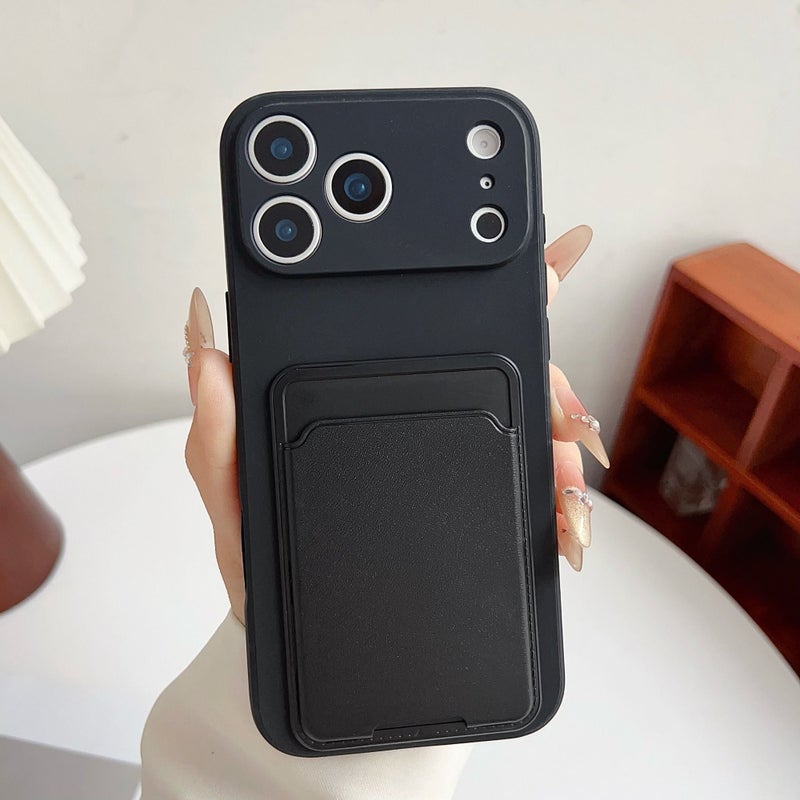 Purple Minimalist Card Slot Phone Case Anti Drop Compatible iPhone 16 - Image 2