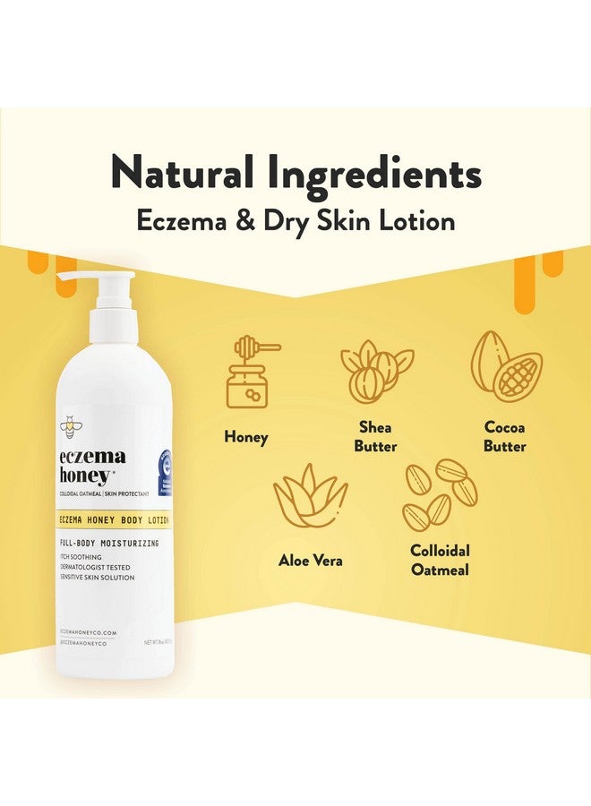 ECZEMA HONEY Oatmeal Body Lotion - Hand & Body Cream for Eczema Relief - Natural Dry Skin Repair (16 Oz) - Image 2