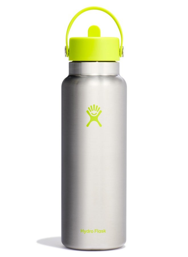 Hydro Flask Hydro Flask 40 Oz Wide Flex Straw Cap Stainless Steel Lime  - Image 1