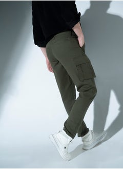 Hubberholme Smart Slim Fit Easy Wash Cargo Trousers for Men  - Image 5
