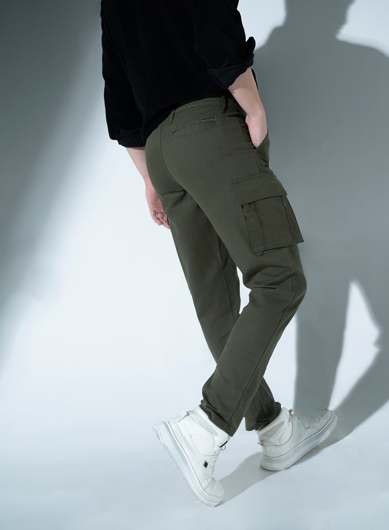 Hubberholme Smart Slim Fit Easy Wash Cargo Trousers for Men - Image 5