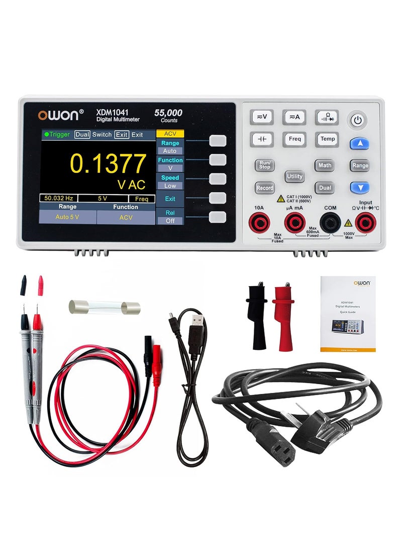 Owon - OWON XDM1041 Mini Desktop Digital Multimeter 37in LCD Mini Digital Multimeter True RMS Temperature Tester Meter - Image 1