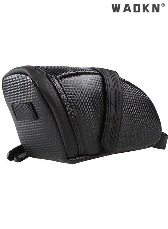 WAOKN Bicycle Seat Bag Water Proof , Bike Pack Under Seat,Wedge Saddle Bag for Bike , Cycling Accessories , Durable and sturdy , waterproof and moisture-proof , pressure-resistant and drop-proof , Wear-resistant and stain-resistant , black . - Image 1