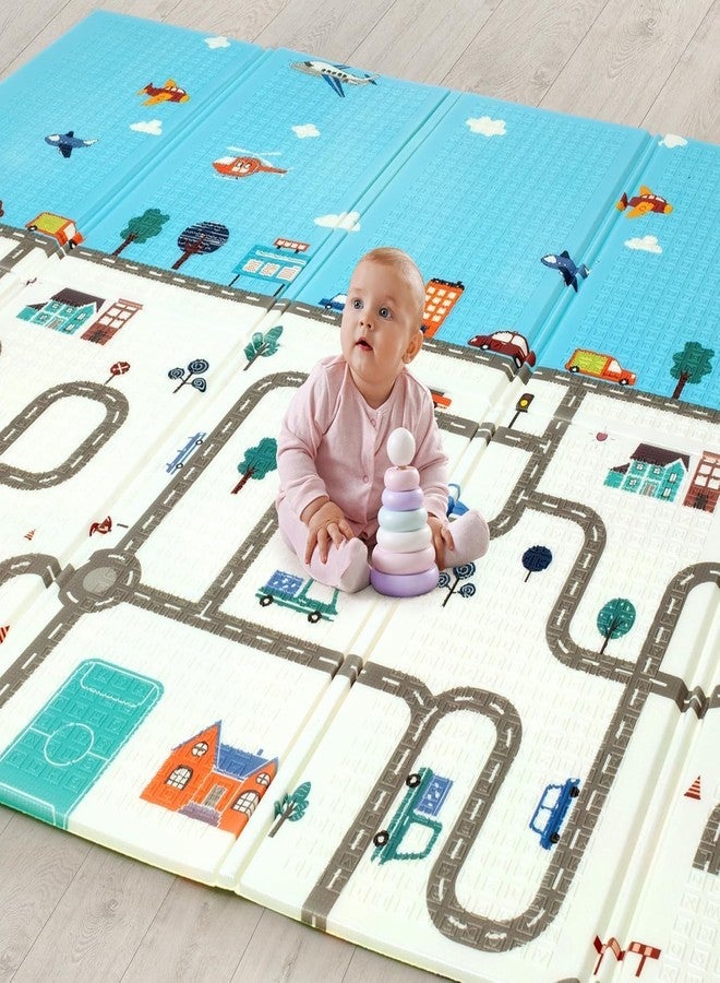 KRIVAZ Baby Play Extra Large Reversible Baby Play Mat Floor Mat, Anti-Slip Foam Playmat for Babies and Kids, Waterproof Baby Play Gym and Mat for Floor Play, Crawling Mat Reversible Design - Image 1