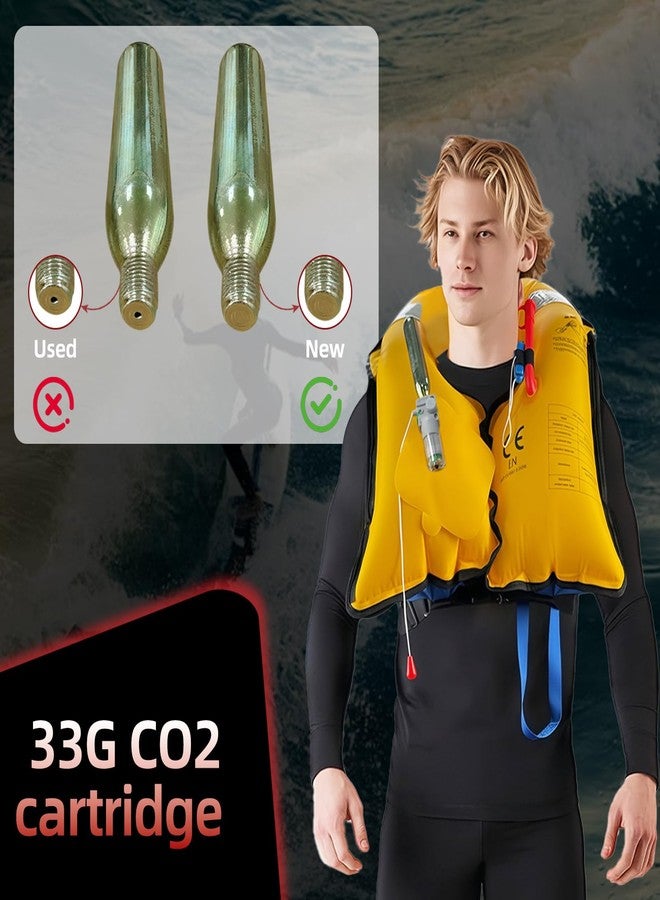 HWAYAN 33g CO2 Rearming Kit Cylinder for Auto/Manual Inflatable Life Jacket - Image 2