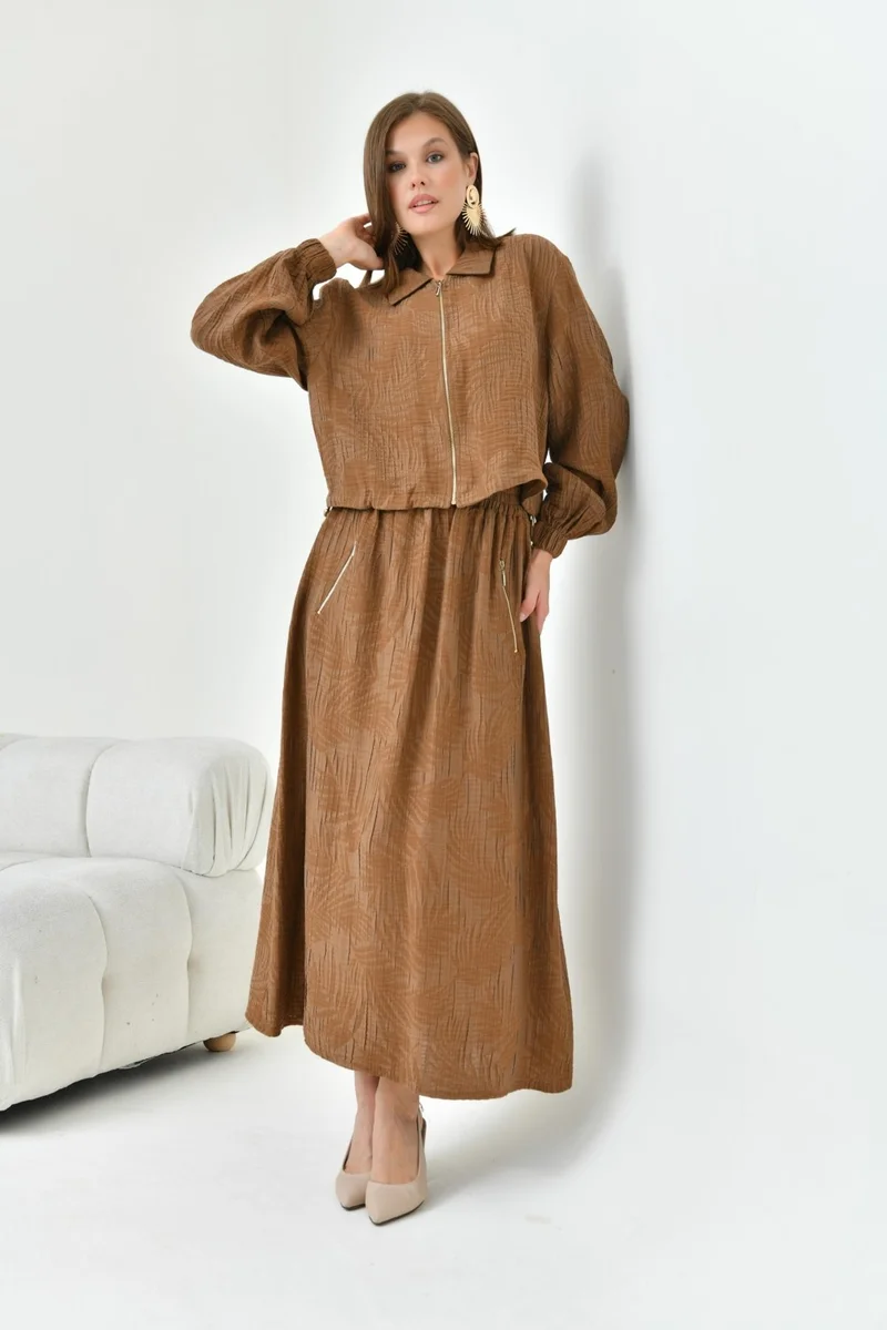Garmi Women's Crass Linen Suit Brown