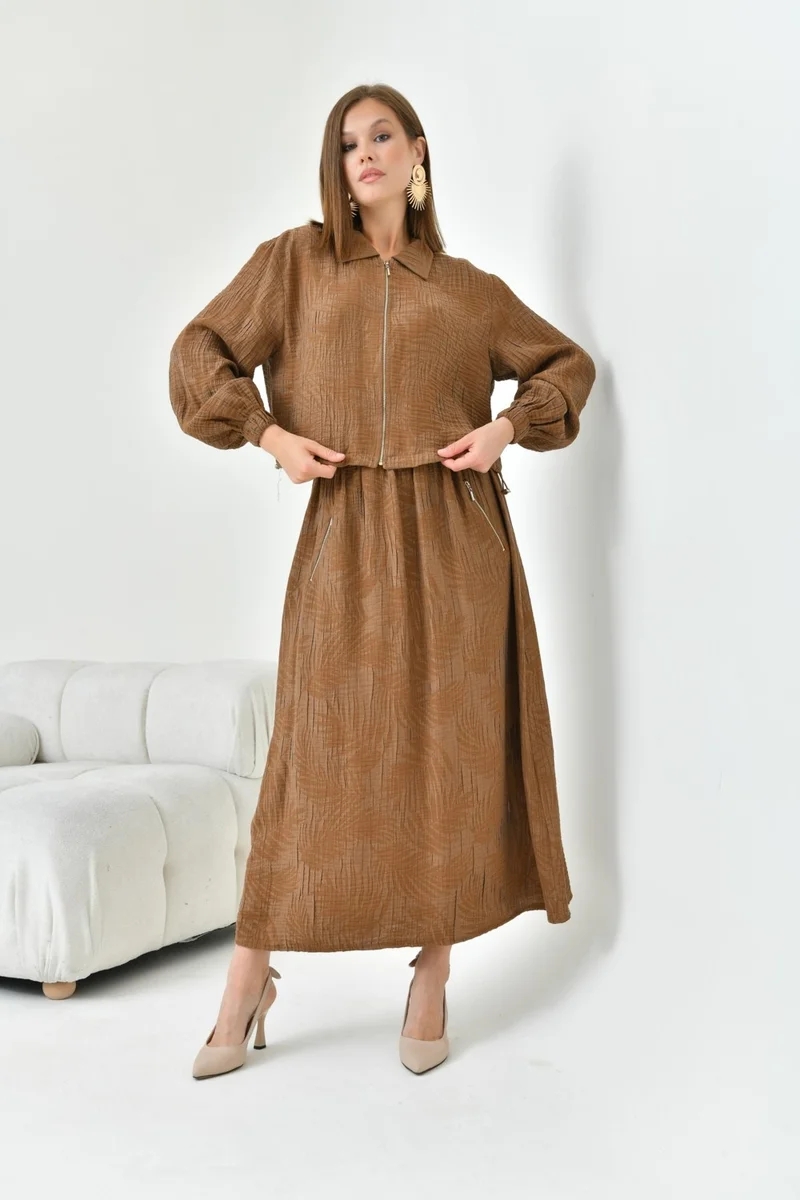 Garmi Women's Crass Linen Suit Brown