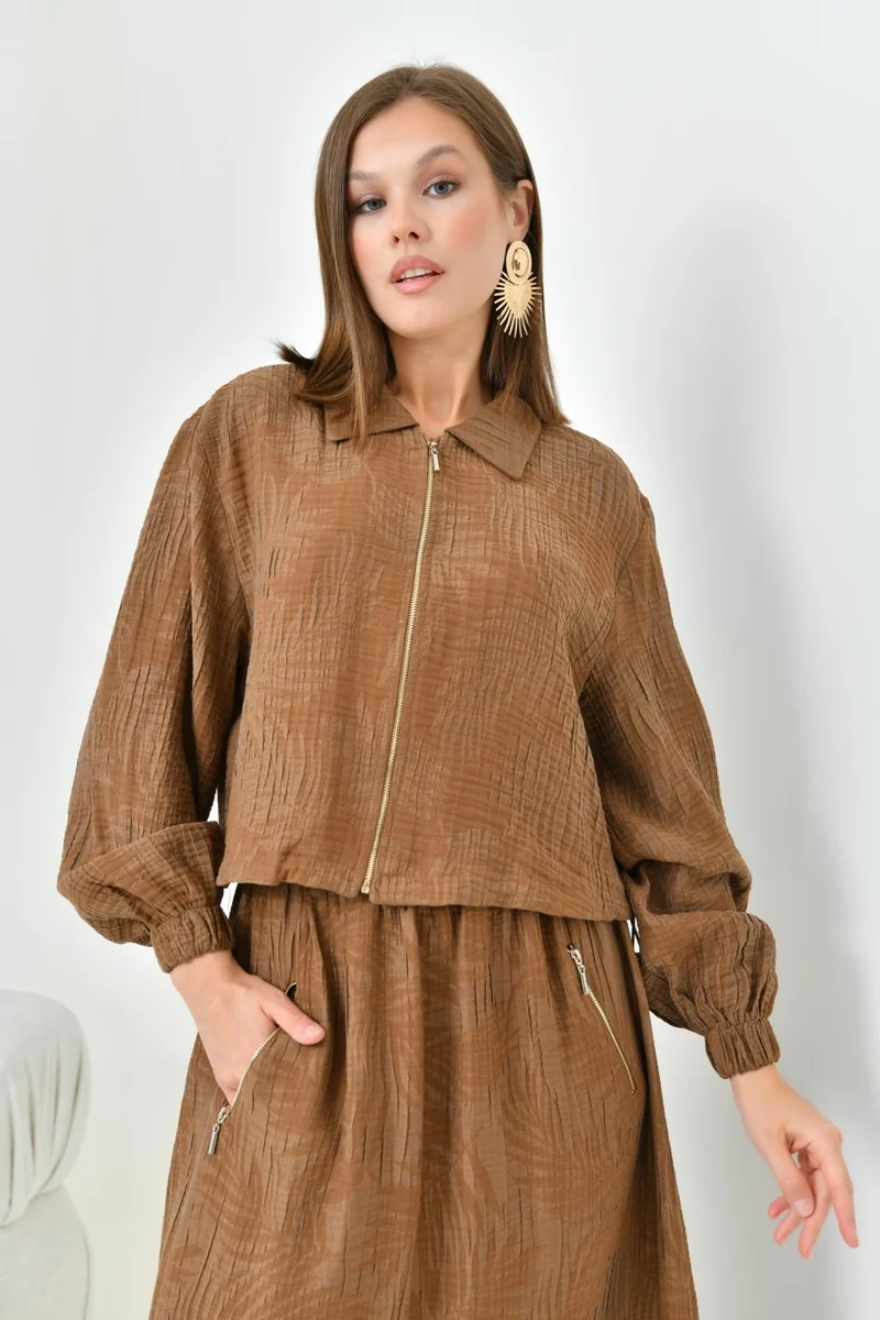 Garmi Women's Crass Linen Suit Brown