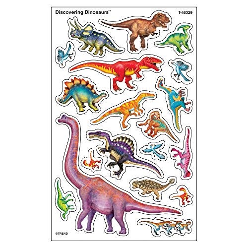 Trend Enterprises Trend Discovering Dinosaurs Large superShapes Stickers, Classroom Incentives, 152 Count - Image 1