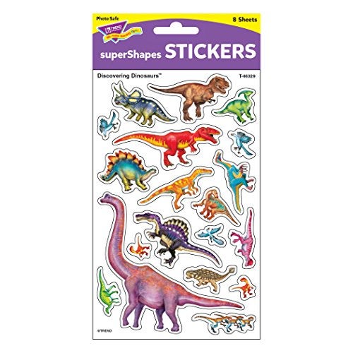 Trend Enterprises Trend Discovering Dinosaurs Large superShapes Stickers, Classroom Incentives, 152 Count - Image 3