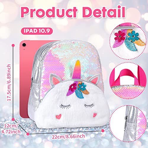 PinkSheep Mini Backpack for Kids Girls, Toddler Bag Backpacks, Cute Lightweight Preschool for Kindergarten 3-10 Years Old Girl(Unicorn) - Image 3