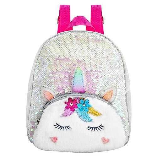 PinkSheep Mini Backpack for Kids Girls, Toddler Bag Backpacks, Cute Lightweight Preschool for Kindergarten 3-10 Years Old Girl(Unicorn) - Image 1