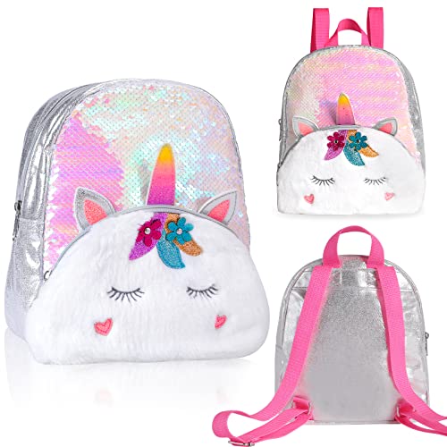 PinkSheep Mini Backpack for Kids Girls, Toddler Bag Backpacks, Cute Lightweight Preschool for Kindergarten 3-10 Years Old Girl(Unicorn) - Image 2