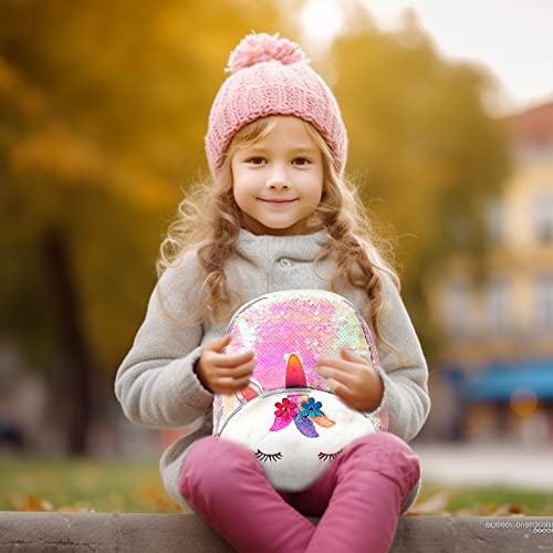 PinkSheep Mini Backpack for Kids Girls, Toddler Bag Backpacks, Cute Lightweight Preschool for Kindergarten 3-10 Years Old Girl(Unicorn) - Image 5