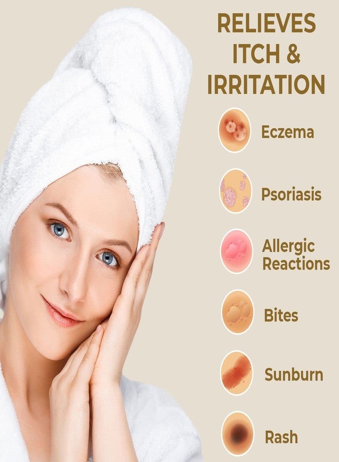 Herblov Oatmeal Honey Goat's Milk Soap Bar 4 oz - Natural Bar Soap for Women, Men, Kids, Itchy Skin, Eczema, Psoriasis, Rash, Sunburn Skincare - Calming Colloidal Oatmeal Face Cleanser & Body Wash (2 Pack) - Image 2