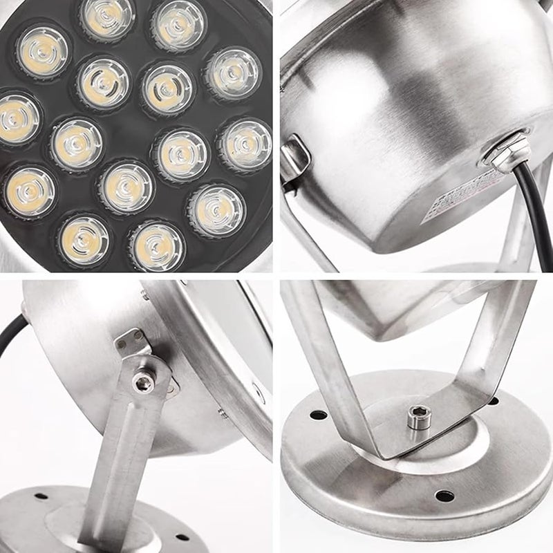 ضوء بركة LED أزرق 24 واط AC12V IP68 مقاوم للماء تحت الماء نافورة ضوء حوض السباحة - Image 5