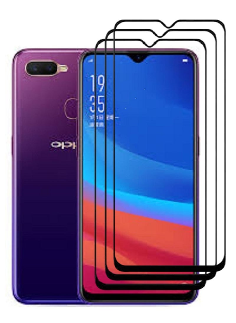 AINA - 3 Pieces Tempered Glass Screen Protector 5D Designed For Oppo F9 Full Glue Edge to Edge Full Screen Coverage And Bubble Free - Image 1