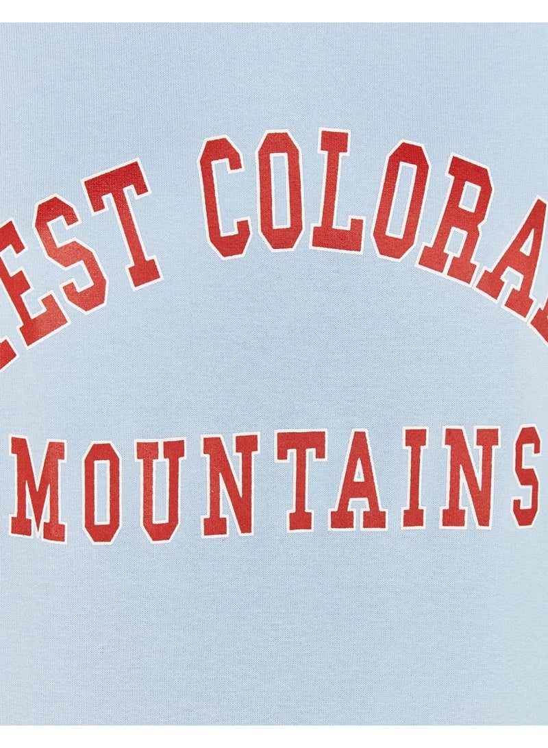 LOUD UNIVERSE Women’s Light Blue Sweatshirt – “West Colorado Mountains” Graphic Crewneck Pullover - Image 5