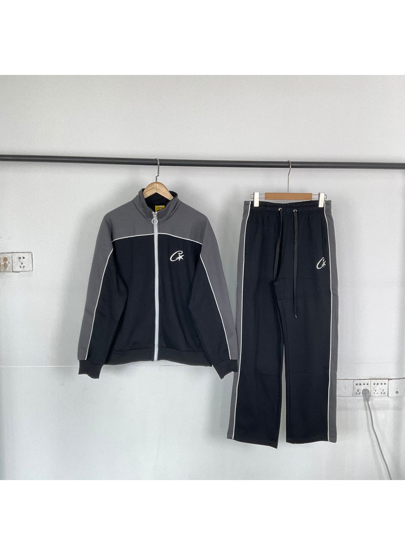 Generic - Corteiz Trendy Streetwear Jacket Set for Men Dark gray - Image 1