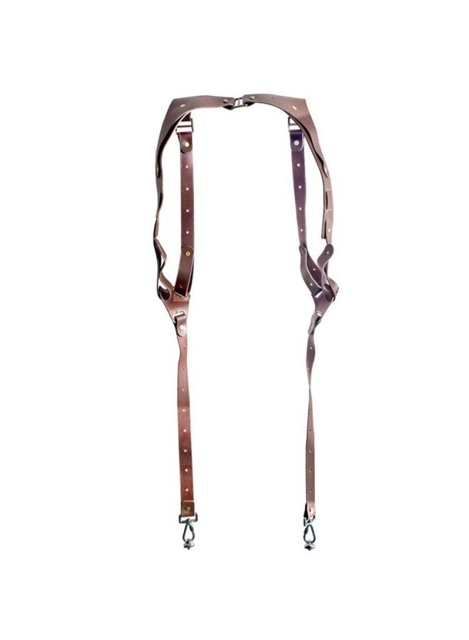 Generic Top Layer Cowhide Camera Shoulder Strap Outdoor Quick Camera Photography Equipment SLR Camera Strap Photography Double Shoulder Strap-Color:Genuine Leather Old Style Shoulders-brown  - Image 1