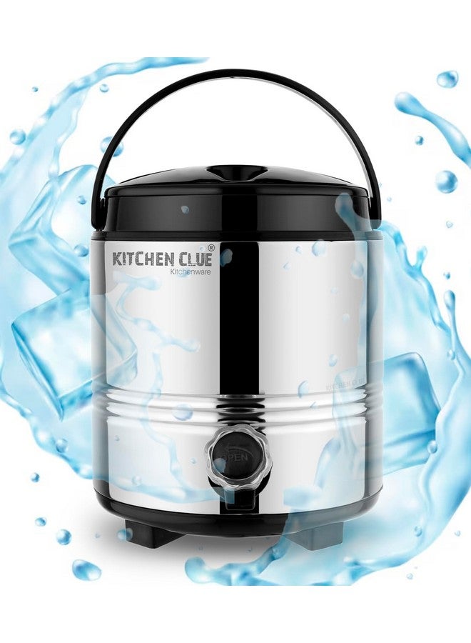 KITCHEN CLUE Stainless Steel Thermos/Water Container with Tap (5 Liter) Cool Drinking Water Dispenser for Office Home KitchenI PU Insulated Water Jug I Easy to Carry Handle I Easy to Clean & Maintain - Image 1
