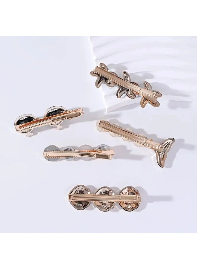 Goolsky Unique Beach-Inspired Hairpin: Handmade Metal Cartoon Starfish Shell Hair Accessories for Women - Image 5