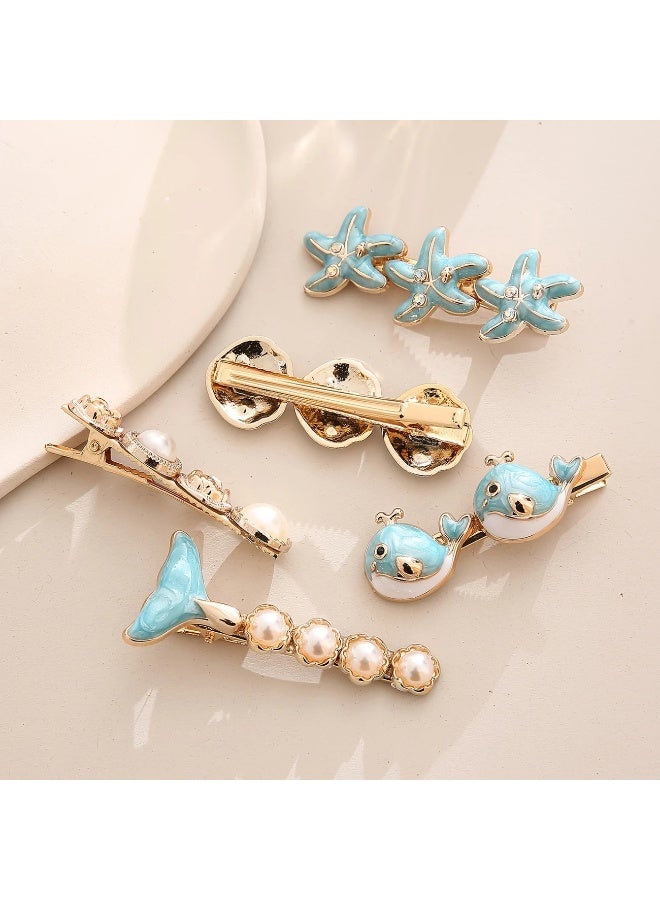 Goolsky Unique Beach-Inspired Hairpin: Handmade Metal Cartoon Starfish Shell Hair Accessories for Women - Image 3