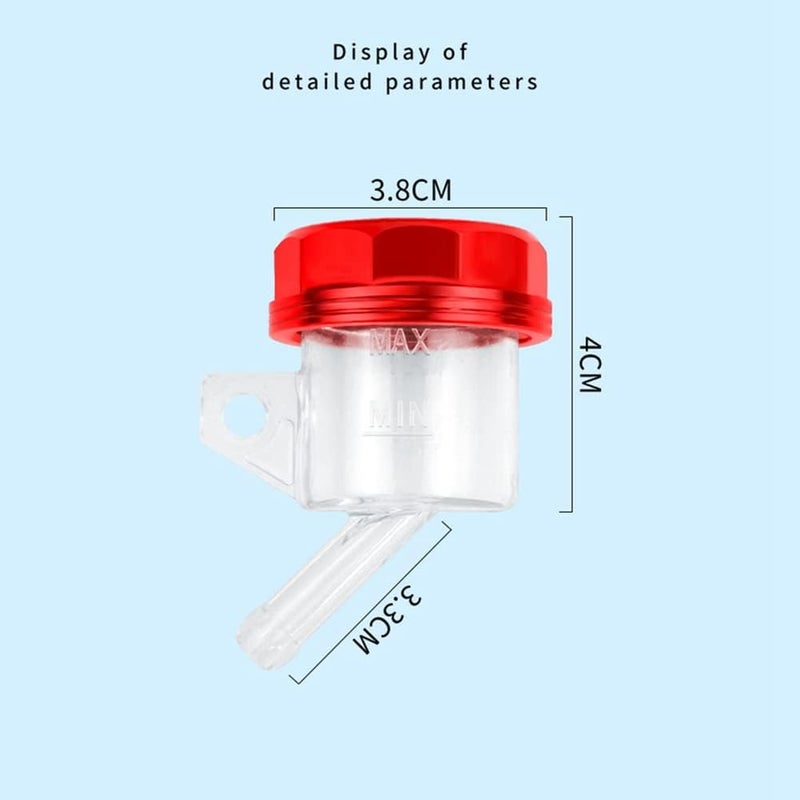 woobles Brake Master Cylinder Tank, Aluminum Alloy Brake Pump Iron Cover Oil Cup Motorcycle Brake Fluid Reservoir Clutch Oil Pot Modification Accessories Abs Brake Pump Iron Cover Oil Cup - Image 2
