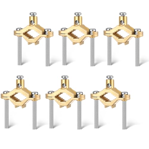 Feekoon Ground Clamp, Copper Alloy Wire Pipe Ground Clamp for Bonding Wire to Water Pipe or Steel(6 Pack,1/2" to 1") - Image 1