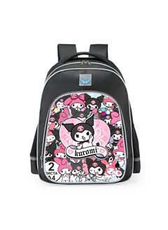 Primary school girls' schoolbag 1-3-6 years old backpack shoulder pad lightweight pink warning strip backpack,B-20-Reflex-Medium-Ku-Black