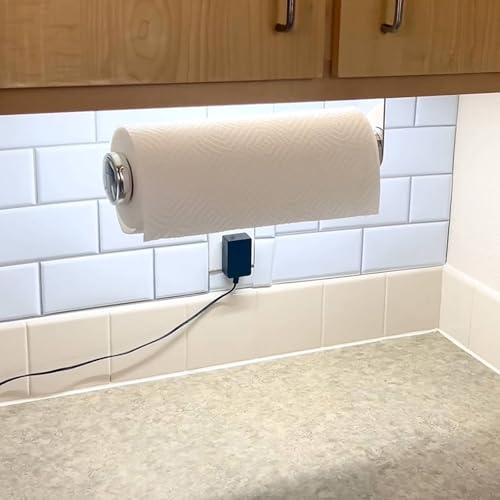 theaoo Paper Towel Holder Under Cabinet, One-Handed Tear Wall Mount Paper Towel Holder Dispenser with Damping Function for Kitchen Organization, Stainless Steel, Self-Adhesive or Drill mounting,Silver - Image 4