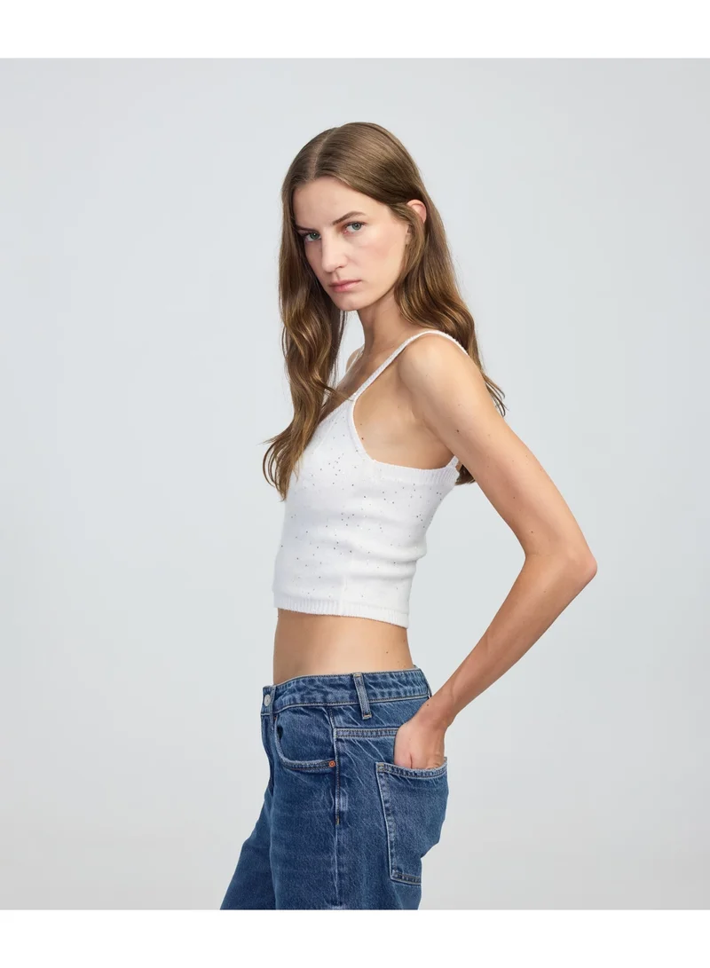 ابيكول بلوزة محبوكة مزينة