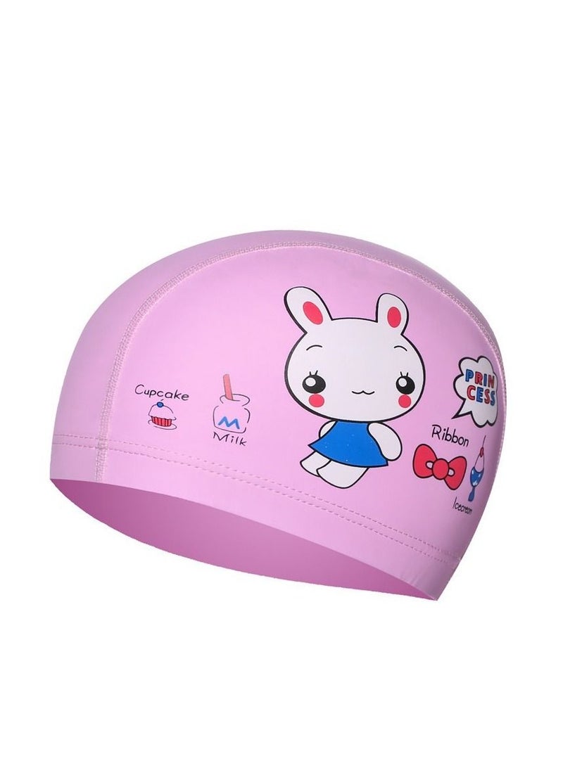 Y&D Lovely Rabbit Printed Swimming Cap