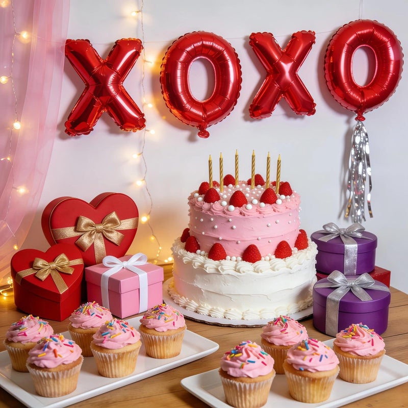 BBPOOL 6pcs XOXO Red Heart Balloons,16in XOXO Letters Red Heart Valentine's Foil Balloon for Valentine's Day Party Wedding Party Decorations - Image 5