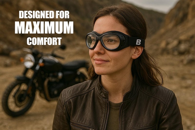 Birdz Eyewear Eagle Red Baron Motorcycle & Airsoft Goggles Clear and Super Dark Lenses for All-Weather, ATV, Biker, Extreme Sports, and Dust Protection