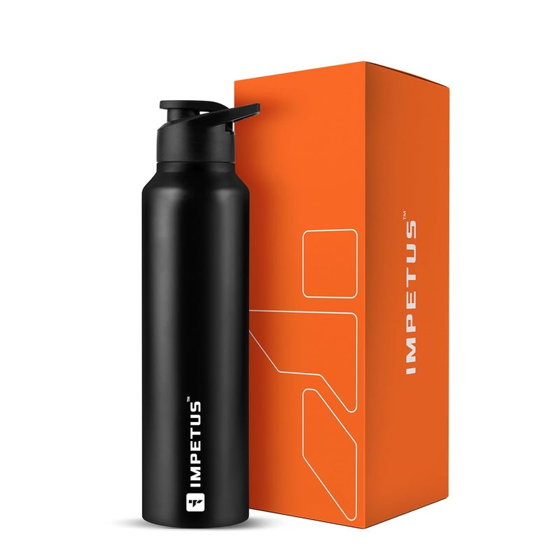 IMPETUS Water Sipper Stainless Steel Water Bottle 1 Litre Steel Water Bottle for School, Gym bottle Water Bottle for Men Leakproof, Rust free Steel sipper bottle, durable long lasting bottle - Image 1