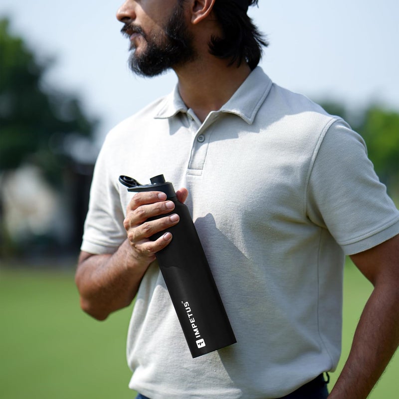 IMPETUS Water Sipper Stainless Steel Water Bottle 1 Litre Steel Water Bottle for School, Gym bottle Water Bottle for Men Leakproof, Rust free Steel sipper bottle, durable long lasting bottle - Image 3