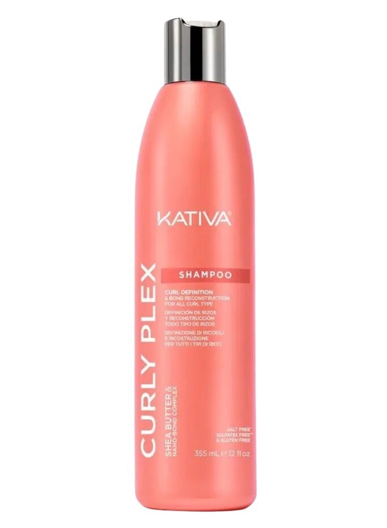 كاتيفا شامبو كاتيفا كيرلي بليكس لتحديد الشعر المجعد وإعادة بناء الروابط 355 مل - Image 1