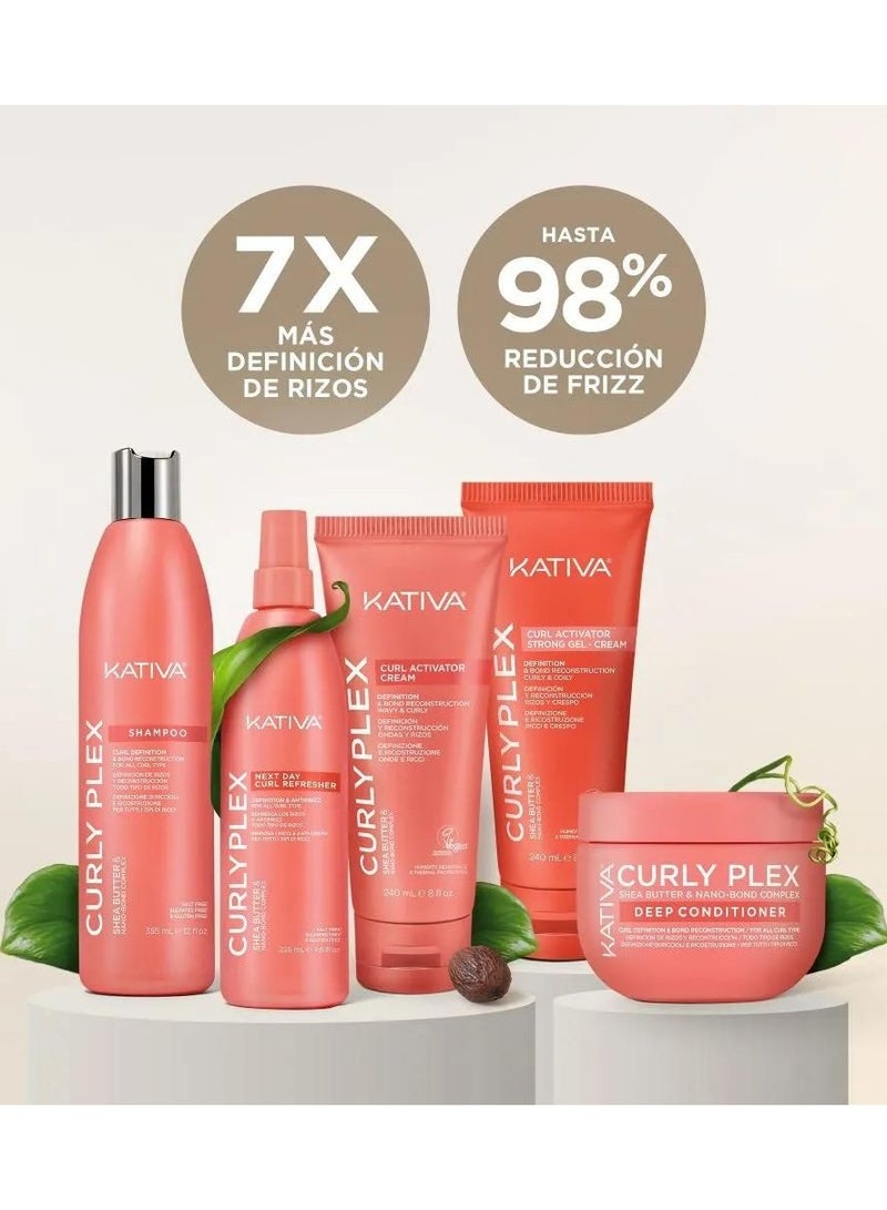 كاتيفا شامبو كاتيفا كيرلي بليكس لتحديد الشعر المجعد وإعادة بناء الروابط 355 مل - Image 4
