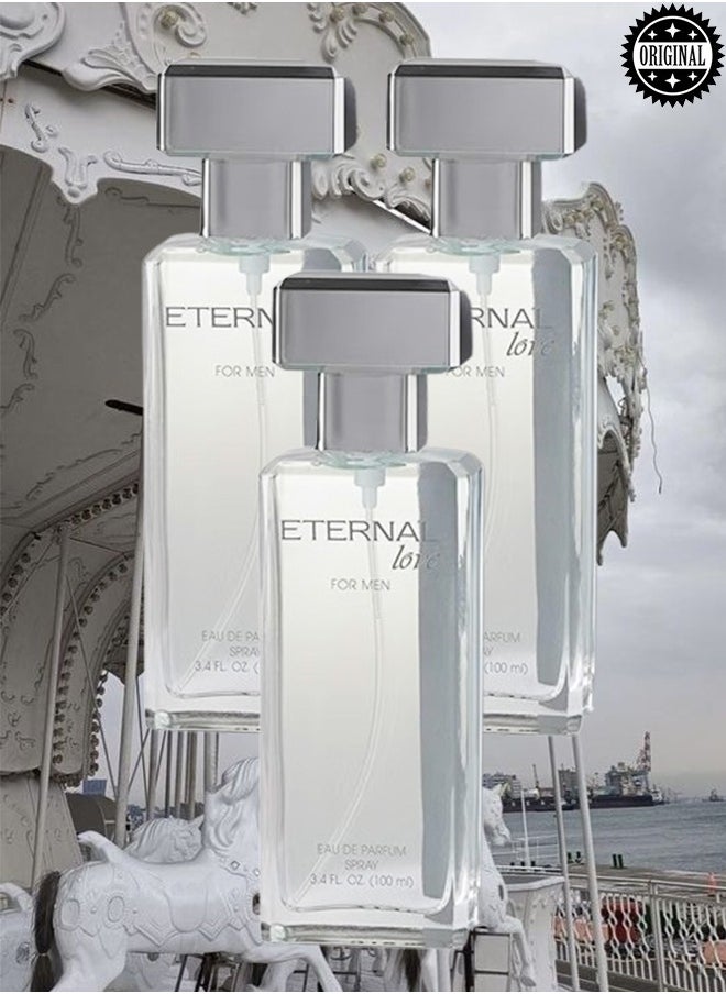Eternal love 3 Pieces Original Eternal Love Perfume For Men 100ml  - Image 1