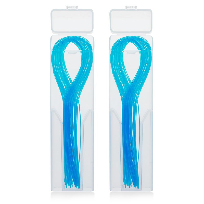 WLLHYF WLLHYF Dental Floss Threader Multifunctional Nylon Loop Design for Your Teeth Deep Clean Floss for Braces Bridges Implants 100 Count 2 Pack Blue
