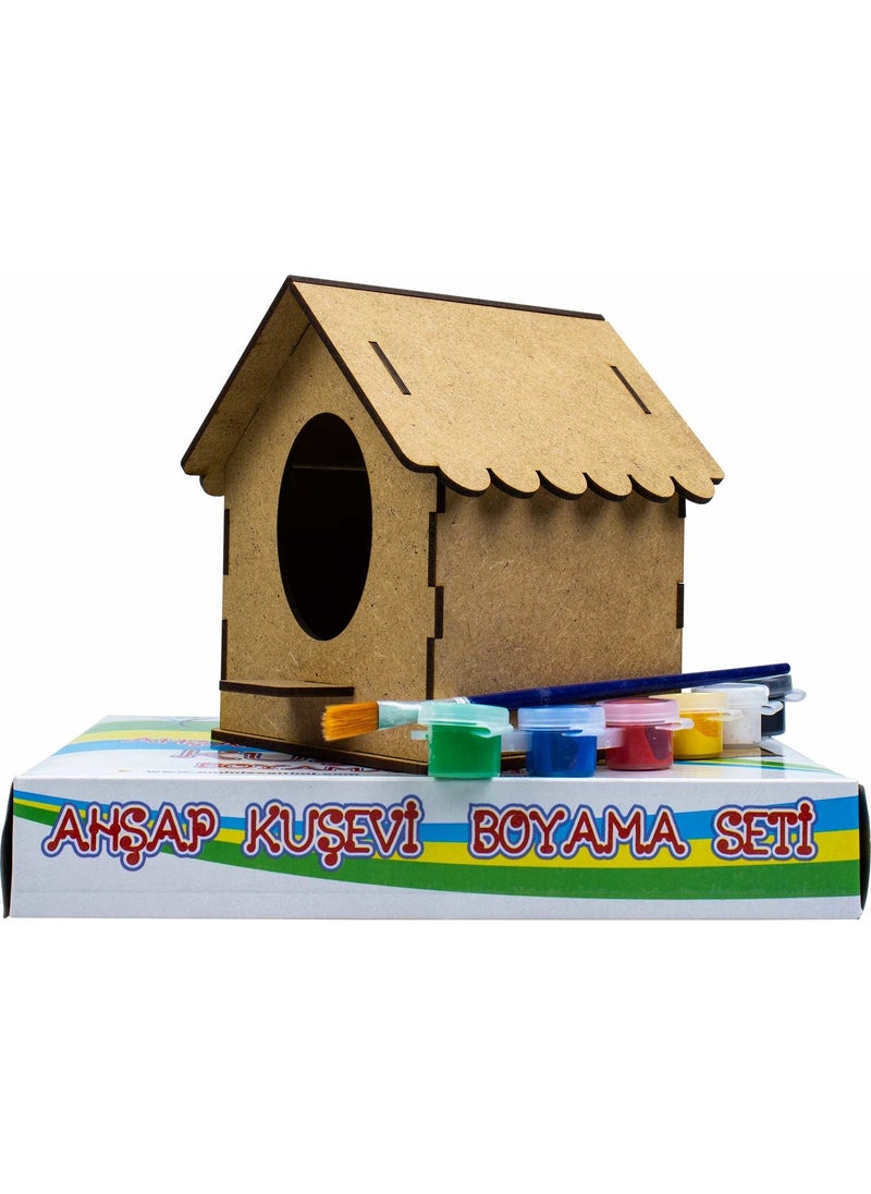 Emin İş Eğitimi - Emin İş Eğitim Emin İş Eğitim Painting Wooden Bird House Set - Image 1