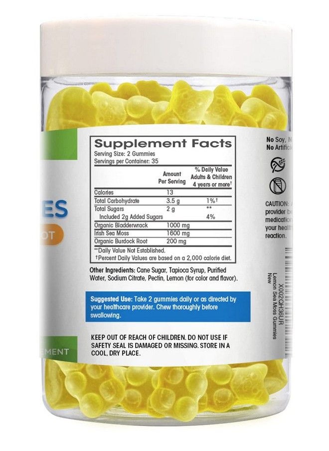 Flamingo Supplements - Sea Moss Gummies Plus Organic Bladderwrack And Burdock Root. Tasty Alternative To Sea Moss Capsules Sea Moss Gel And Drops. Advanced Super Food 70 Irish Sea Moss Supplement For Adults & Kids. - Image 1