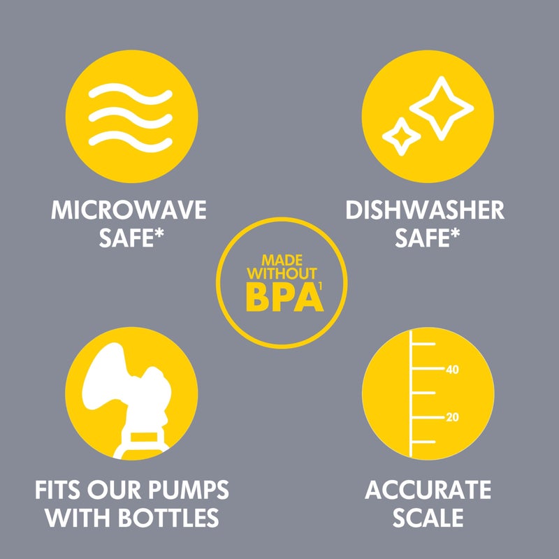 Medela Breast Milk Collection and Storage Bottles, BPA Free, 6 Pack, 5 Ounces, Compatible with Medela Breast Pumps - Image 3