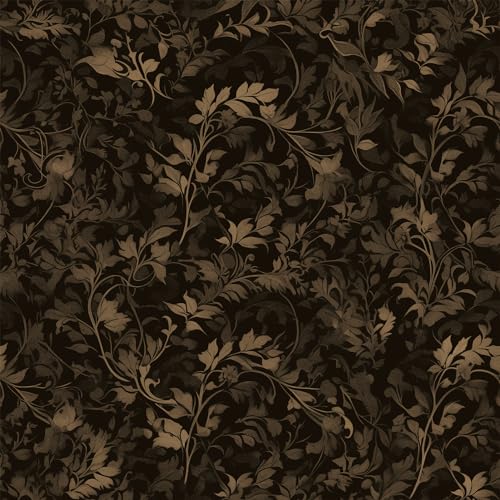FLFK Peel and Stick Wallpaper Black Gothic Wall Paper for Bedroom Kitchen Apartment Decor 16 x 64 - Image 1